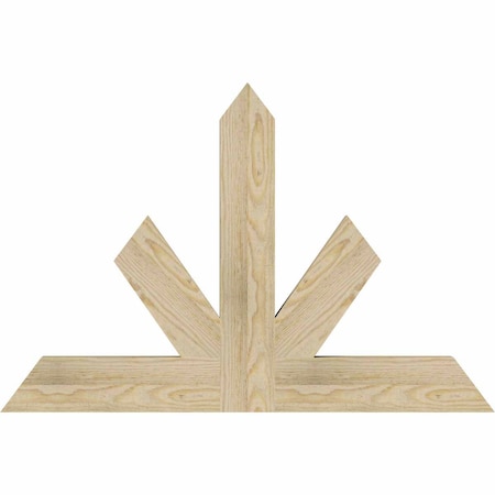 Ekena Millwork Saratoga Rough Sawn Timber Gable Bracket, Douglas Fir, 36"W x 24"H x 2"D x 4"F, 16/12 Pitch GBW036X24X0204SAR00RDF